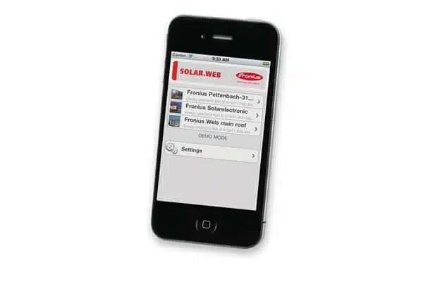 Fronius Smart Phone web app