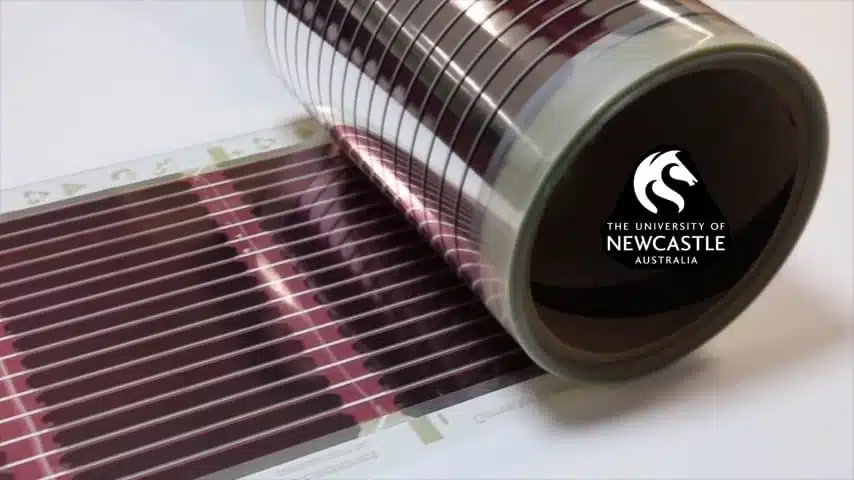 Uni Of Newcastle Printed Solar Trial Rolls On