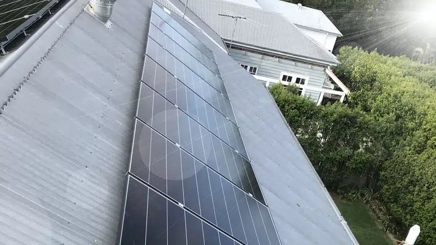 shingled solar installation